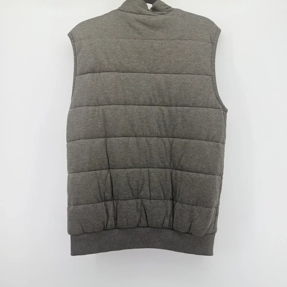 Polo Golf Ralph Lauren Mens Large Gray Quilted‎ Puffer Vest Modal Lyocell Blend
